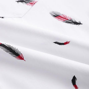 Camisa Manga Curta Estampada Fiorinni Feathers